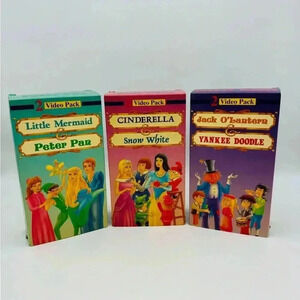 Little Mermaid, Peter Pan, Cinderella, Snow White, & more VHS Tape Movies Lot